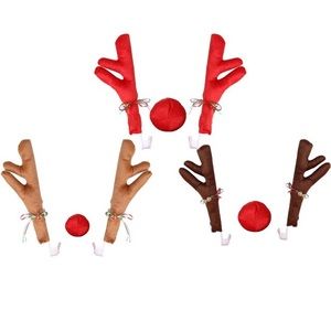 Car Reindeer Antlers & Nose Christmas Costume Kit